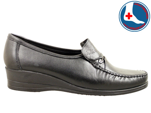 Комфортни дамски обувки на платформа, тип мокасина от естествена кожа 123ch